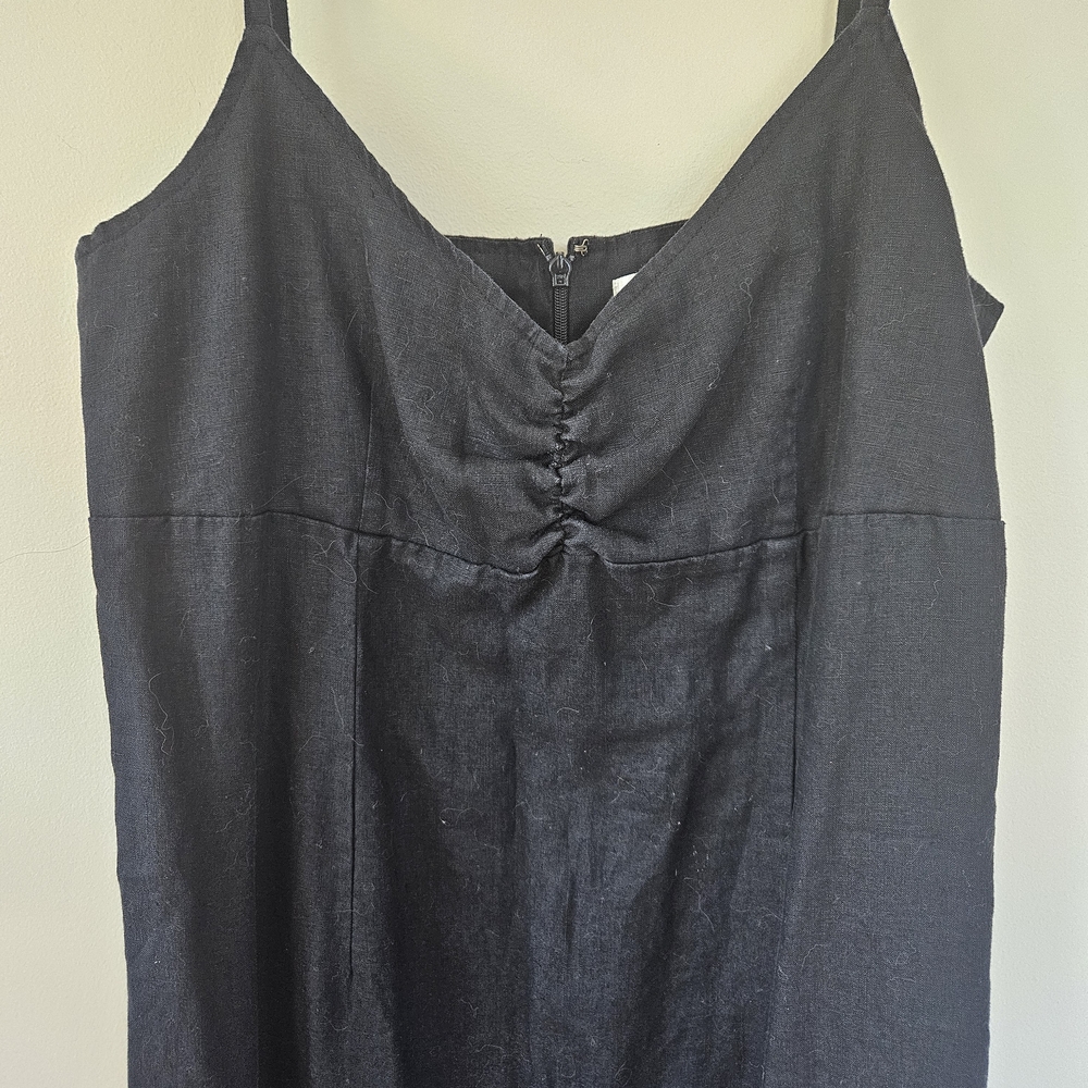 Y2K Old Navy Linen Black Maxi Skirt